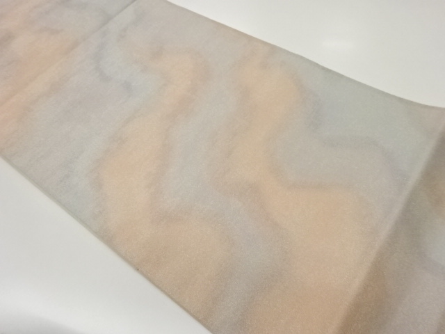 JAPANESE KIMONO / VINTAGE FUKURO OBI / TSUZURE / ABSTRACT MICHINAGADORI